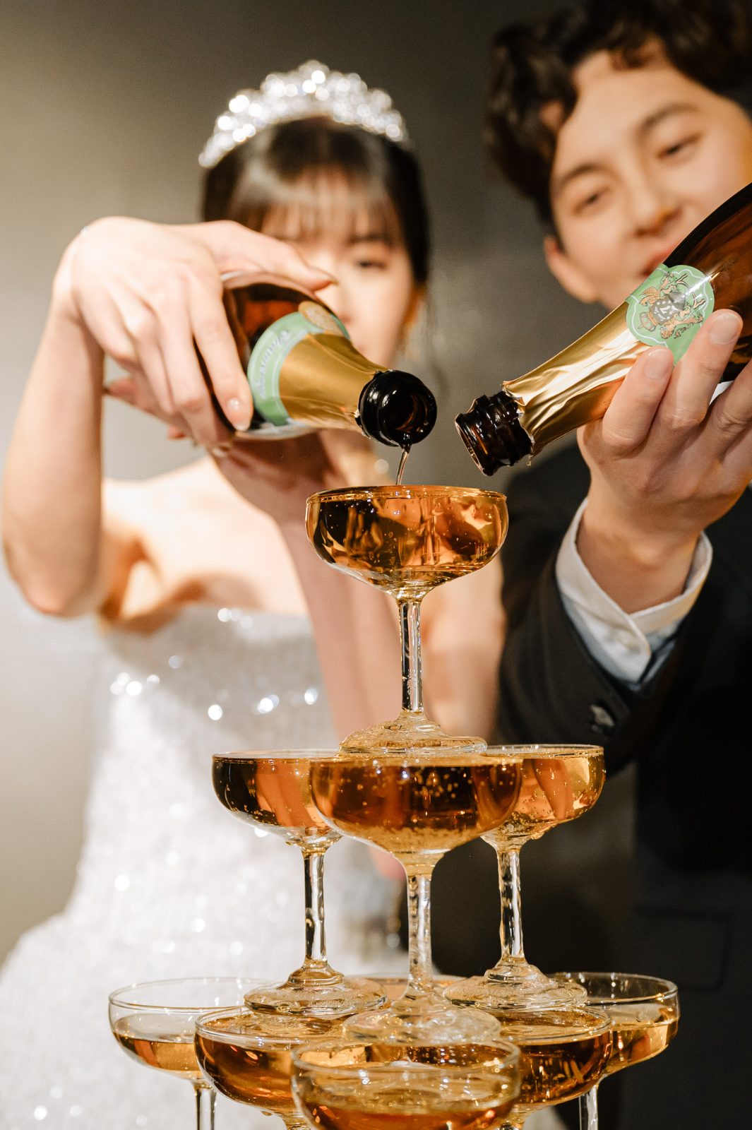 台中婚禮紀錄：香檳塔倒酒儀式